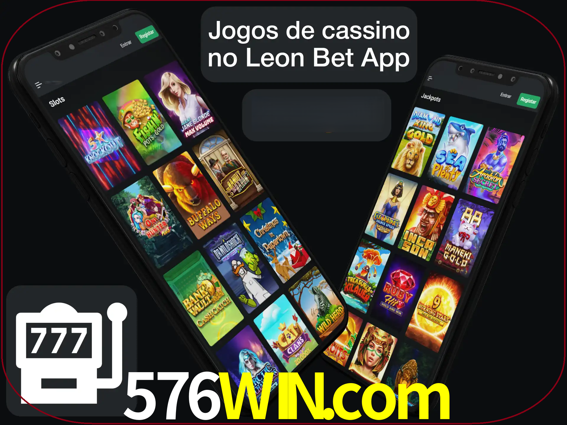 Escolha quais jogos de cassino jogar no app.