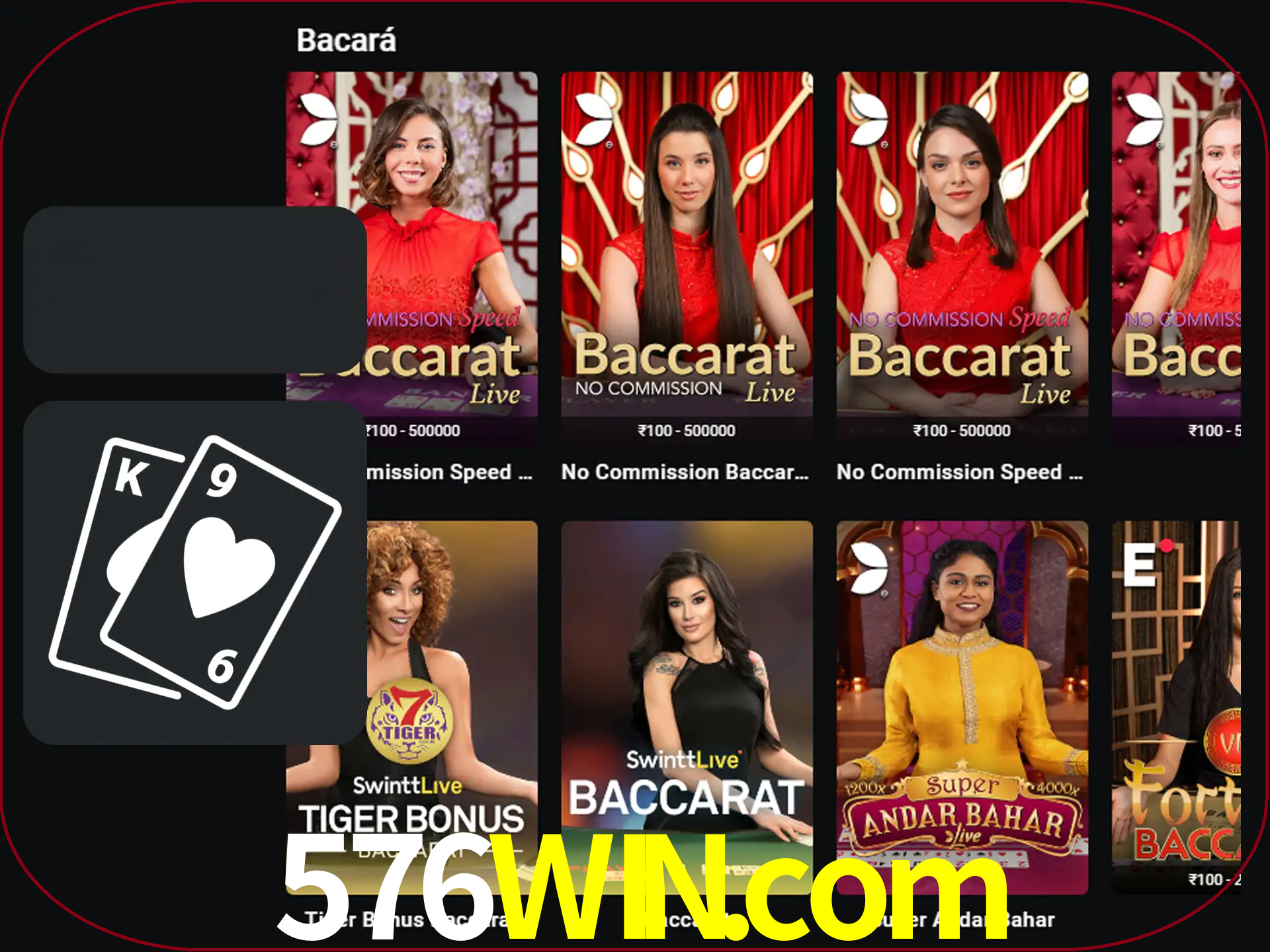 Ganhe muito dinheiro jogando jogos de bacará.