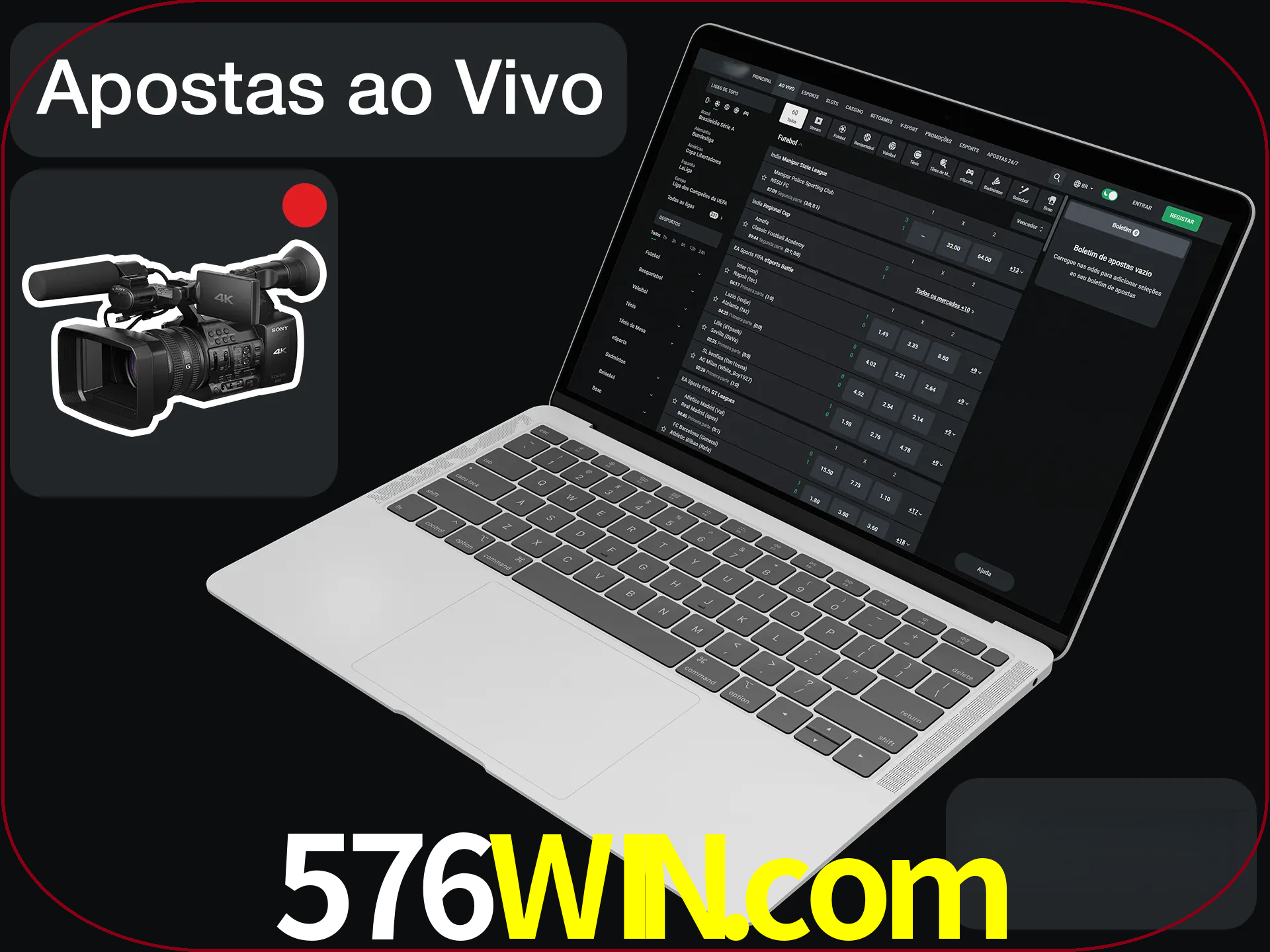 Aposte em formato ao vivo em nosso site.