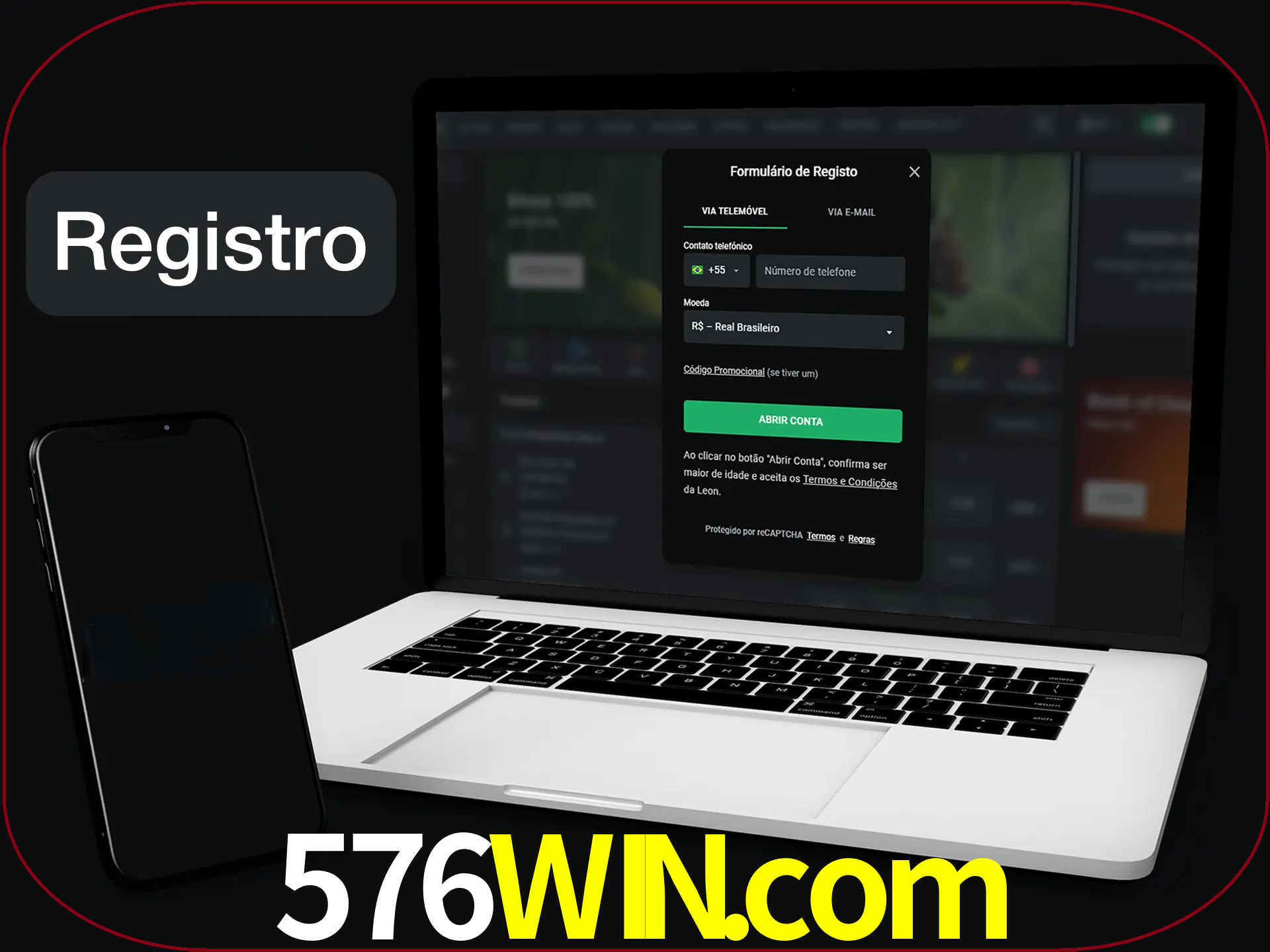 O registro na LeonBet é simples.