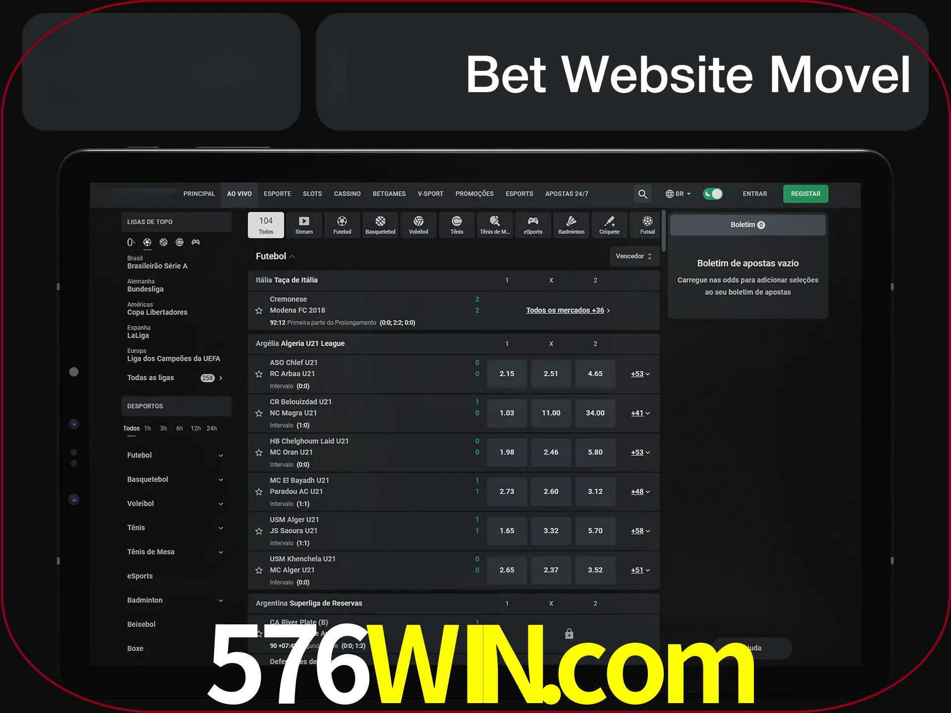 Use nosso website em qualquer dispositivo.